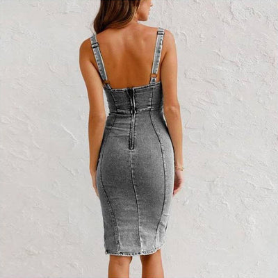 Jara™ | Denim-Kleid mit verstellbaren Trägern