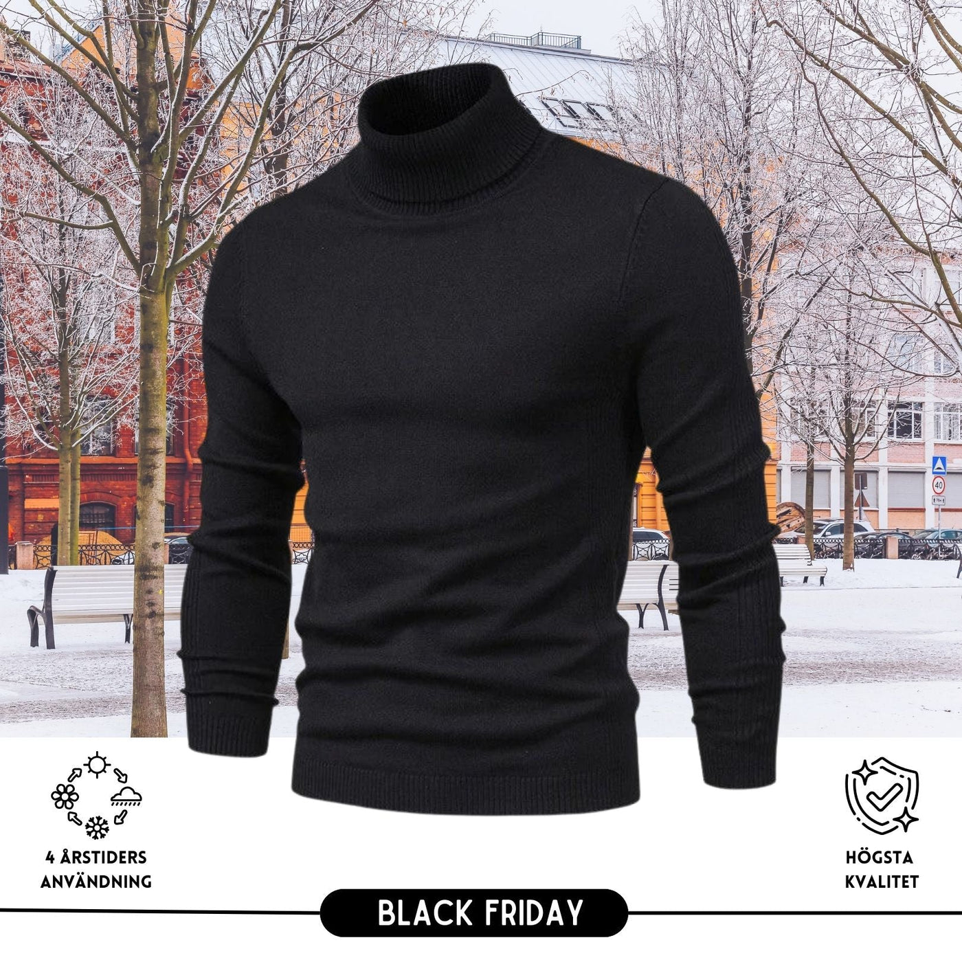 Linus™ | Hochwertiger Winterpullover mit Polo-Kragen